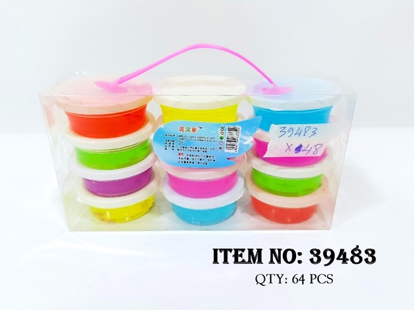 39483  LỐC 12 HŨ SLIME TRONG KIM TUYẾN