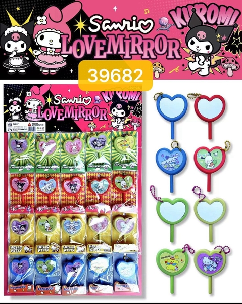 39682  VỈ 20 TÚI GƯƠNG TRÁI TIM SANRIO ĐỦ MẪU