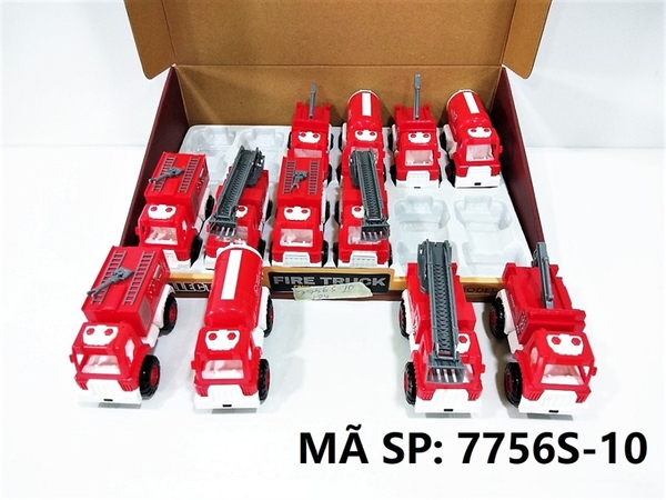 7756S-10 HỘP XE CÔNG TRÌNH CỨU HỎA TRỚN 12C ĐỦ MẪU (BỒN, CẨU, THANG)