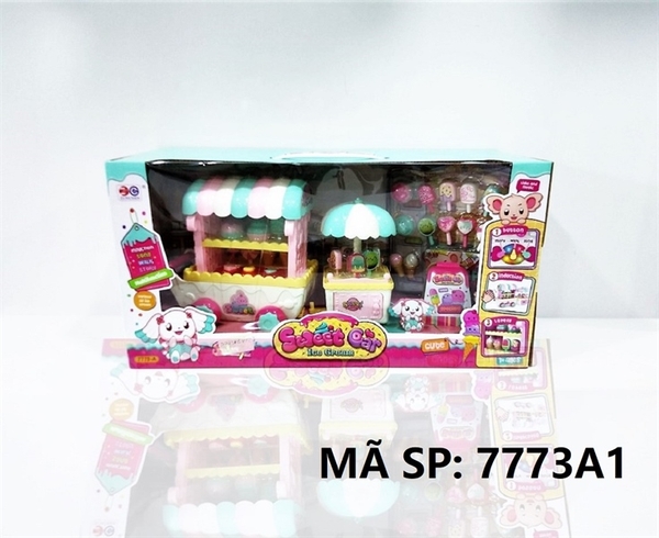 7773A1 HỘP BẾP XE ĐẨY KEM PIN + KEM, KẸO Sweet Car