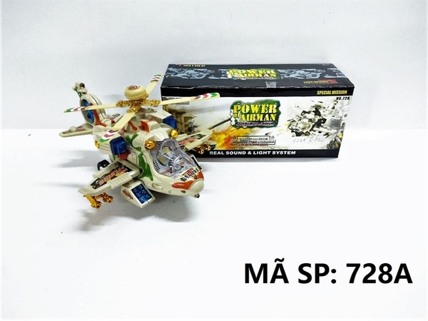 728A HỘP MÁY BAY TRỰC THĂNG QUÂN SỰ PIN NHẠC ĐÈN