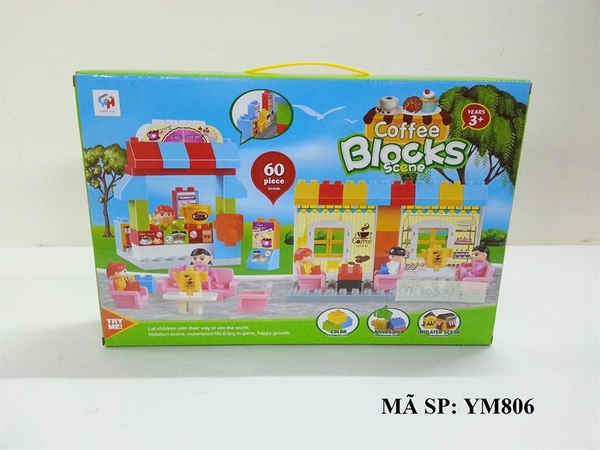 YM806 HỘP LOGO RÁP QUÁN CÀ PHÊ 60 MIẾNG