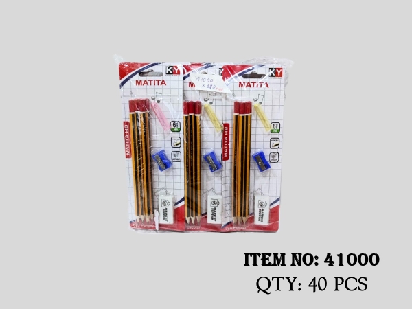 41000  TÚI 12 VỈ DỤNG CỤ HỌC TẬP 4 MÓN (6C VIẾT CHÌ, NẮP, CHUỐT, GÔM)