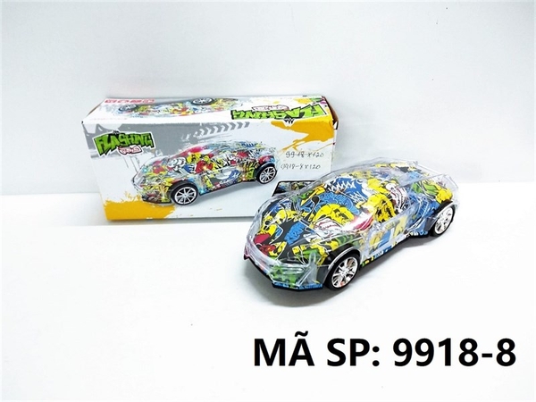 9918-8 HỘP XE HƠI FERARRI HOA VĂN PIN NHẠC, ĐÈN LED 3D