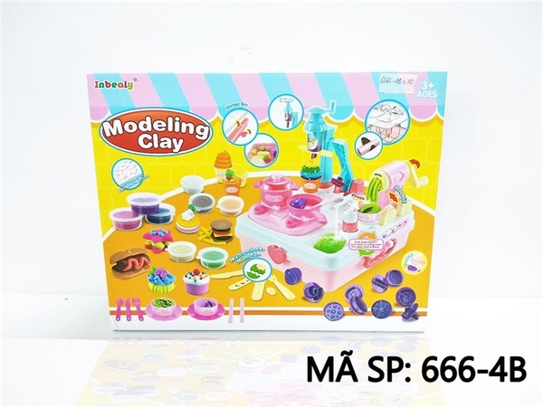 666-4B HỘP VALI ĐẤT SÉT LÀM THỨC ĂN + NỒI, CHẢO, MÁY ÉP, MÁY LÀM MÌ SỢI, BỒN RỬA RAU CỦ