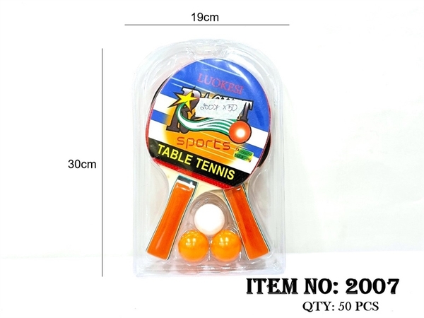 2007 VỈ ÉP VỢT BÓNG BÀN 2C + 3 TRÁI BÓNG