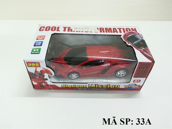 33A HỘP XE HƠI LAMBORGHINI ĐK KHÔNG SẠC, BIẾN HÌNH ROBO PIN 1:18