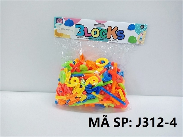 J312-4 TÚI RÁP SỐ TOÁN HỌC 180 MIẾNG (PVC) Blocks