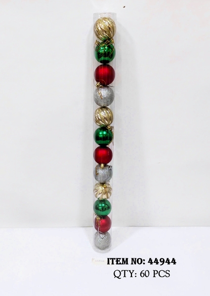 44944  ỐNG 12 QUẢ CHÂU TRANG TRÍ CÂY THÔNG NOEL ĐỦ MÀU