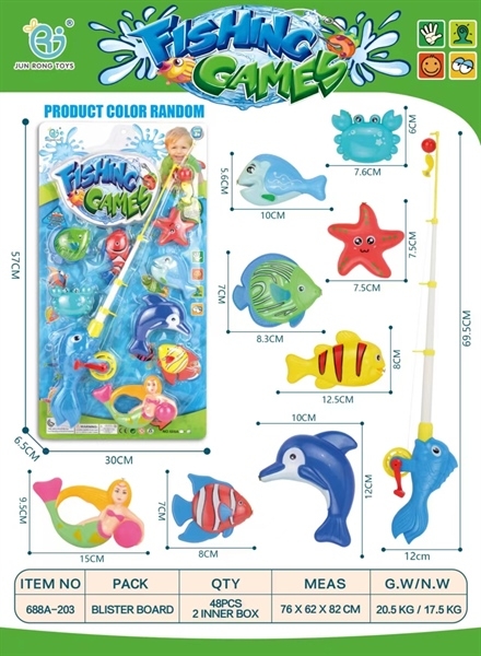 688A-203 VỈ CÂU CÁ 1 CẦN 8C (NGƯỜI CÁ, SAO BIỂN, CUA)