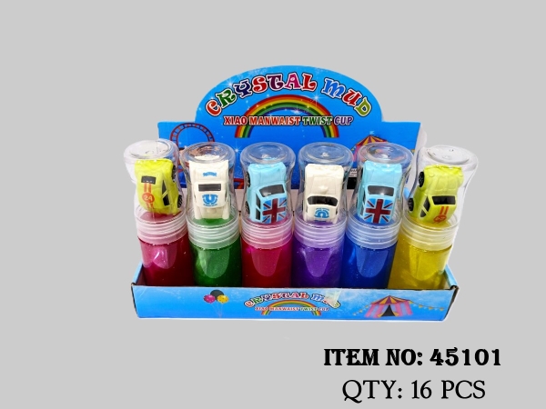 45101  HỘP 6 HŨ SLIME GALAXY KIM TUYẾN XE HƠI