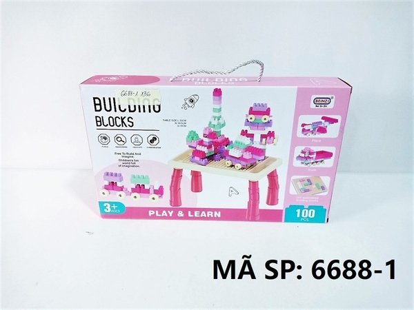 6688-1 HỘP BÀN LOGO RÁP NHÀ, XE 100 MIẾNG Building Blocks