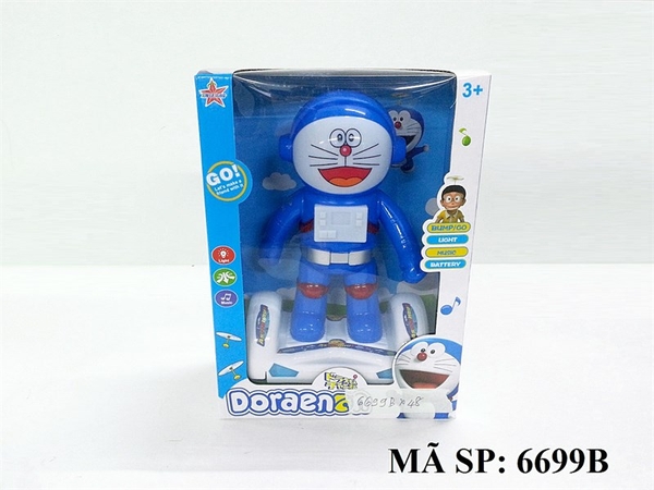6699B HỘP DOREMON TRƯỢT XE PIN ĐÈN