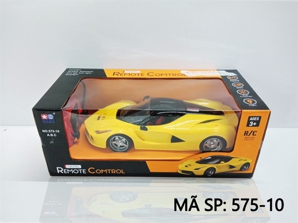 575-10 HỘP XE HƠI FERRARI ĐIỀU KHIỂN 7 ĐỘNG TÁC, CÓ SẠC, TL 1:16 575-10 A.B.C
