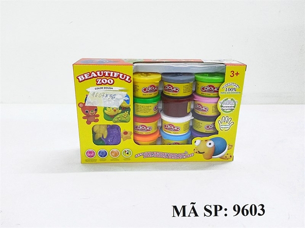 9603 HỘP ĐẤT SÉT 12 HŨ NẶN THÚ, BÁNH KEM