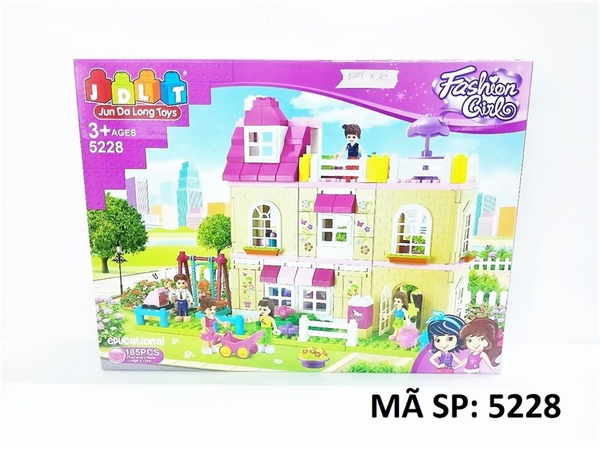 5228 HỘP LOGO RÁP NHÀ, XÍCH ĐU 185 MIẾNG Fashion Girls 5232, 5229