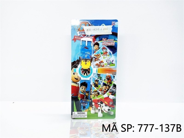 777-137B VĨ ĐỒNG HỒ PIN CHIẾU HÌNH CHÓ CỨU HỘ