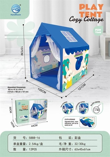 5888-16 HỘP LỀU NHÀ BANH THỎ XANH