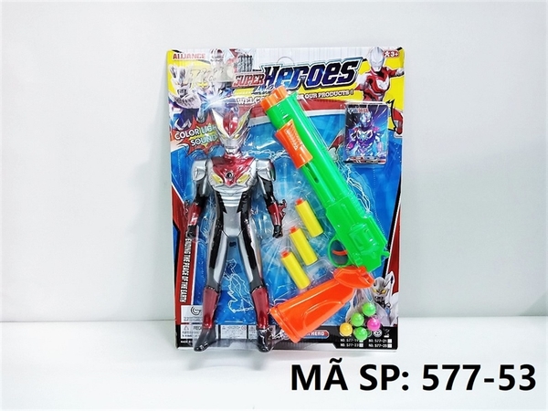 577-53 VỈ SIÊU NHÂN 1T ĐIỆN QUANG PIN + CÂY BẮN HÍT + 3C HÍT + 5 BI 577-19, 577-23, 577-21, 577-25