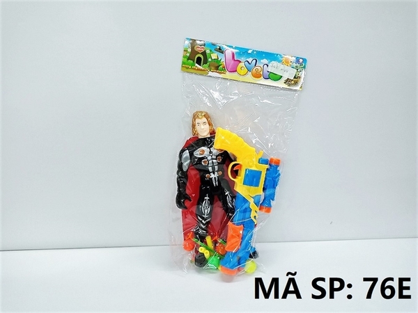 76E TÚI SIÊU NHÂN 1T AVENGER ĐÈN + 1C CÂY BẮN HÍT DÀI + 6 BANH, 5 MÚT HÍT, 4 HÍT (THOR)