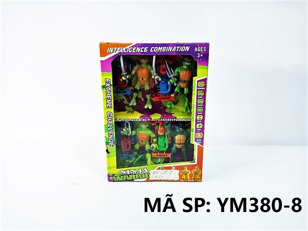 YM380-8 HỘP NINJA RÙA 4C + 4C XE ĐUA + VK Ninja Warrior YM221 - YM230