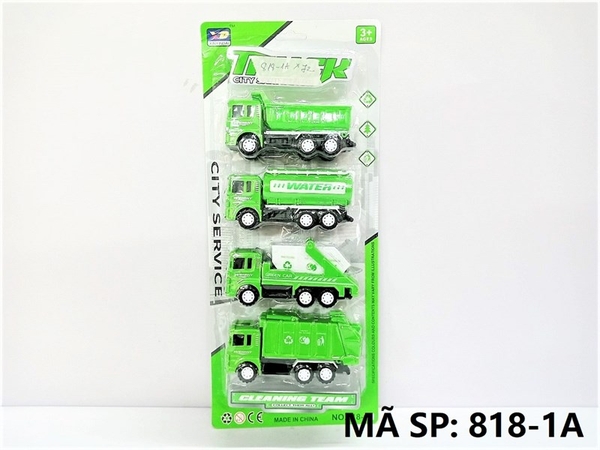818-1A VỈ XE CÔNG TRÌNH HỐT RÁC TRỚN 4C ĐỦ MẪU (BEN, BỒN, HỐT RÁC)