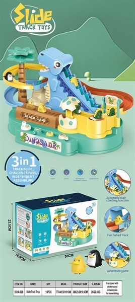 551A-528 HỘP CHIM CÁNH CỤT, KHỦNG LONG, VỊT LEO THANG PIN 3 IN 1