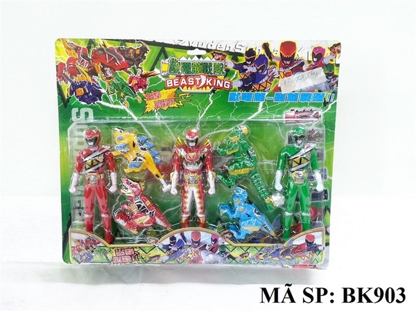 BK903 VỈ SIÊU NHÂN 3T RỪNG XANH + 4C KHỦNG LONG