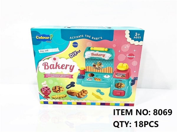 8069 HỘP ĐẤT SÉT LÀM BÁNH + MÁY ÉP + 6 HŨ