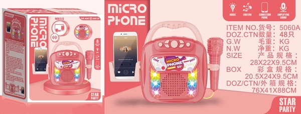 5060A  HỘP LOA KARAOKE PIN + 1C MICRO, KẾT NỐI BLUETOOTH, CÓ SẠC