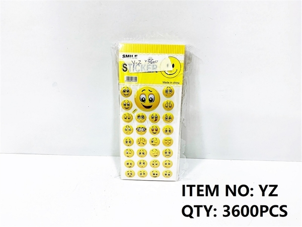 YZ BỘ 12 TÚI MIẾNG DÁN NỔI STICKER MẶT CƯỜI (OPP)