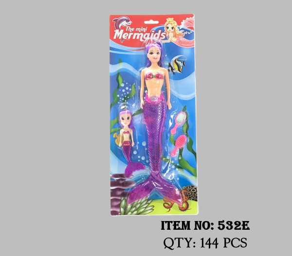 532E  VỈ BABY 2C NGƯỜI CÁ (1C LỚN, 1C NHÍ)