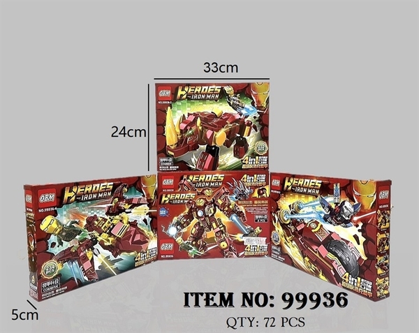 99936 HỘP LOGO RÁP ROBO NGƯỜI SẮT HỘP 4C OBM