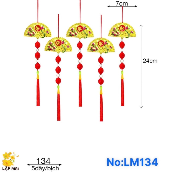 LM134 QUẠT MAI CHÂU NHUNG 3 DÂY (TÚI 5 DÂY)