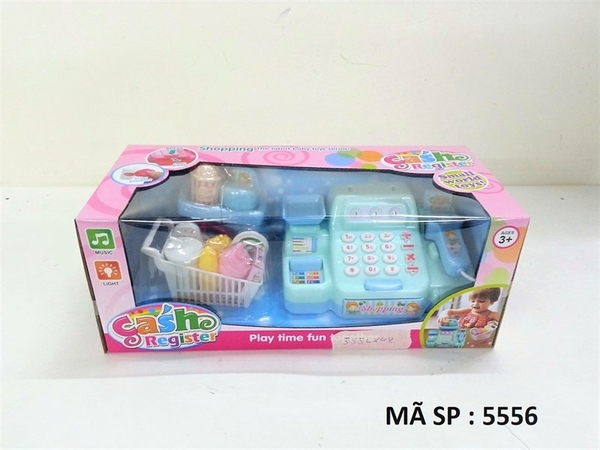 5556 HỘP BẾP MÁY TÍNH TIỀN SIÊU THỊ PIN + XE ĐẨY SIÊU THỊ