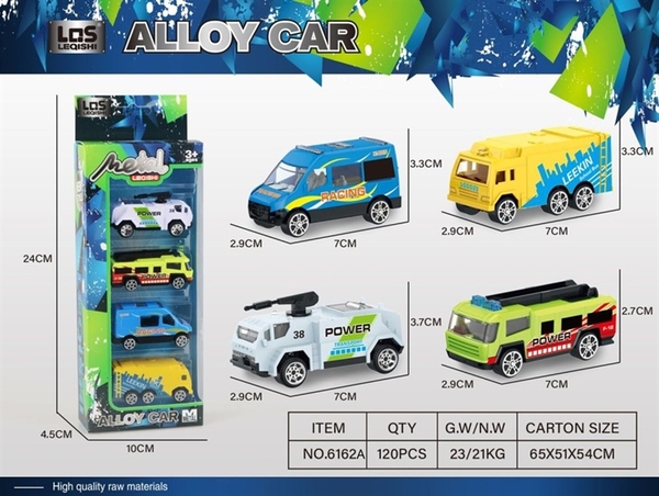 6162A VỈ HỘP XE HƠI TRỚN 4C ĐỦ MẪU