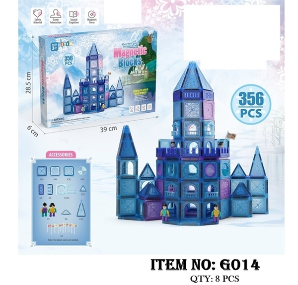 G014 HỘP XẾP HÌNH NAM CHÂM LÂU ĐÀI 356 MIẾNG