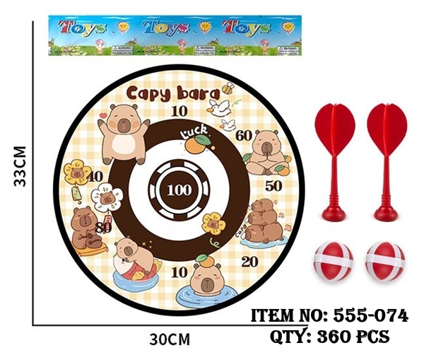 555-074  TÚI PHI TIÊU CAPYBARA + 2 HÍT + 2 BANH