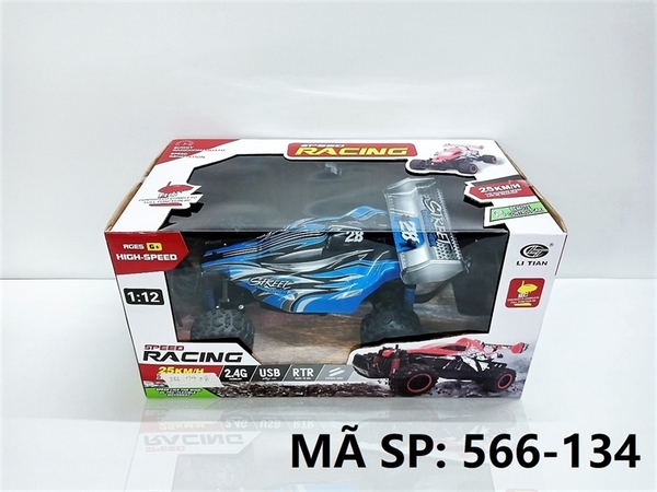 566-134 HỘP XE ĐUA ĐỊA HÌNH ĐK 7 Đ.TÁC, CẦN GẠT XOAY, CÓ SẠC TL 1:12 Speed Racing