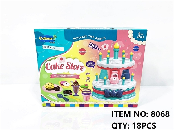 8068 HỘP ĐẤT SÉT LÀM BÁNH, KEM + 6 HŨ