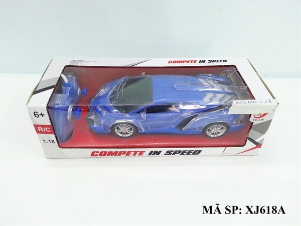 XJ618A HỘP XE HƠI ĐIỀU KHIỂN 7 ĐỘNG TÁC KHÔNG SẠC, ĐÈN LED, TL 1:18