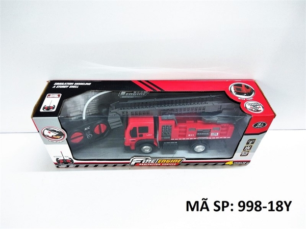 998-18Y HỘP XE CT CỨU HỎA THANG ĐK 7 Đ.TÁC, KHÔNG SẠC Fire Engine 998-15Y, 998-16Y, 998-17Y, 998-18Y