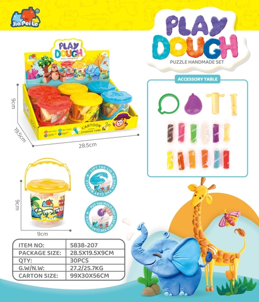 5838-207  HỘP ĐẤT SÉT 6 HŨ