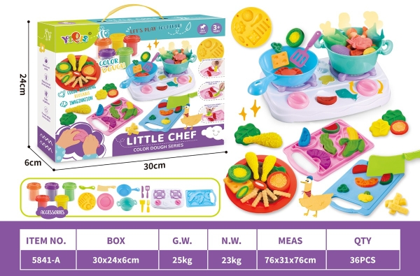 5841-A  HỘP BẾP ĐẤT SÉT NẶN 5 HŨ + BẾP GAS + KHUÔN