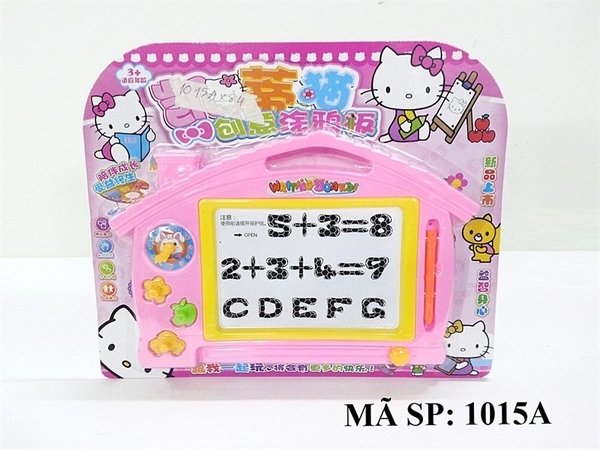 1015A VỈ BẢNG XÓA NHÀ KITTY + VIẾT (ĐỒNG HỒ)