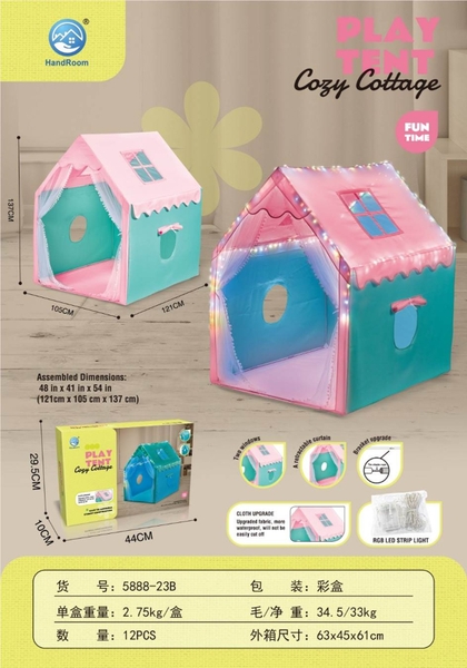 5888-23B  HỘP LỀU NHÀ BANH + DÂY ĐÈN LED