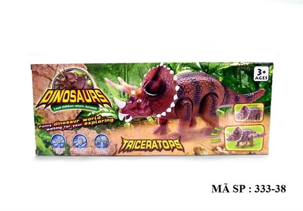 333-38 HỘP KHỦNG LONG PIN SỪNG ĐÈN