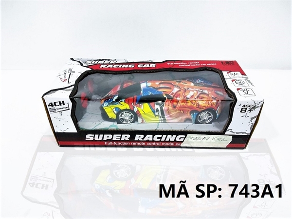 743A1 HỘP XE HƠI BUGATTI HOA VĂN ĐIỀU KHIỂN 7 ĐỘNG TÁC, CÓ SẠC, TL 1:20 740 741