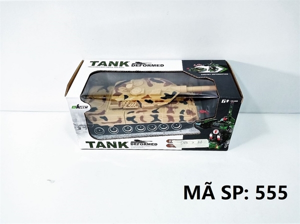 555 HỘP XE TĂNG BÁNH XÍCH ĐK 7 Đ.TÁC, CÓ SẠC USB, BIẾN HÌNH ROBO Tank Deformer