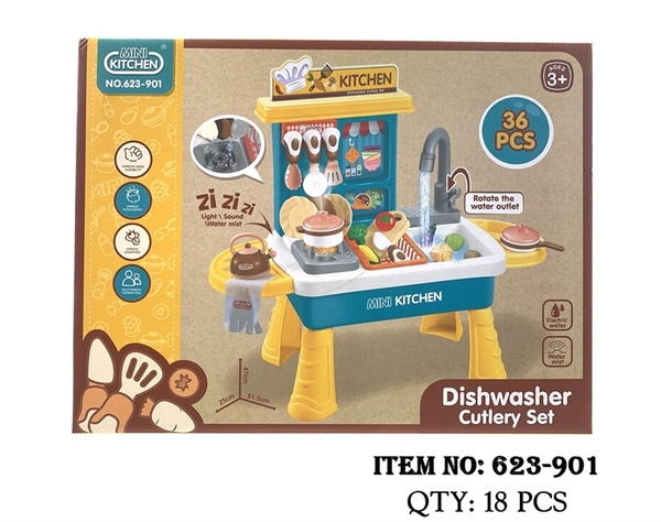 623-901 HỘP KỆ BẾP PIN HƠI NƯỚC, BỒN RỬA CHÉN 36 MIẾNG